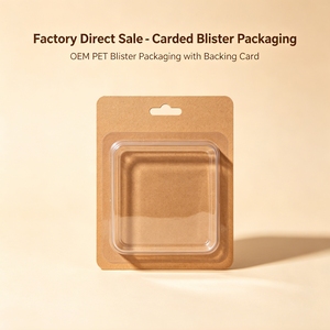 Wholesale PET Blister Card face seal blister packaging Transparent Blister Tray with Custom Printed Card Retail Display
