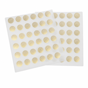 Transparent Round Gold Foil Label