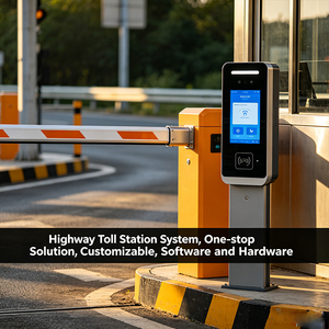 Highway Toll Plaza Electronic Toll Collection System ANPR RFID Barrier Gate